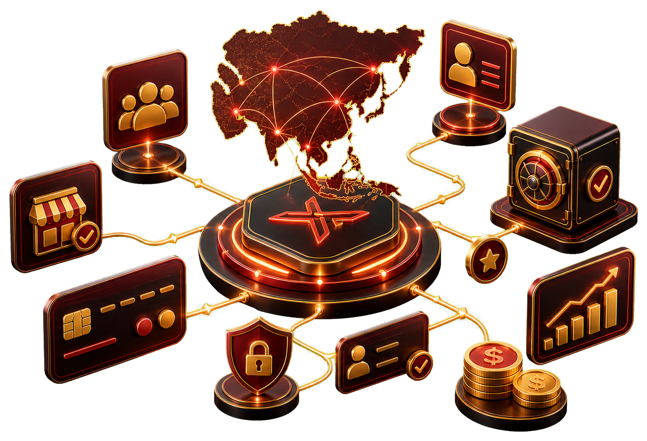 Transparent illustration of a secure affiliate payment network